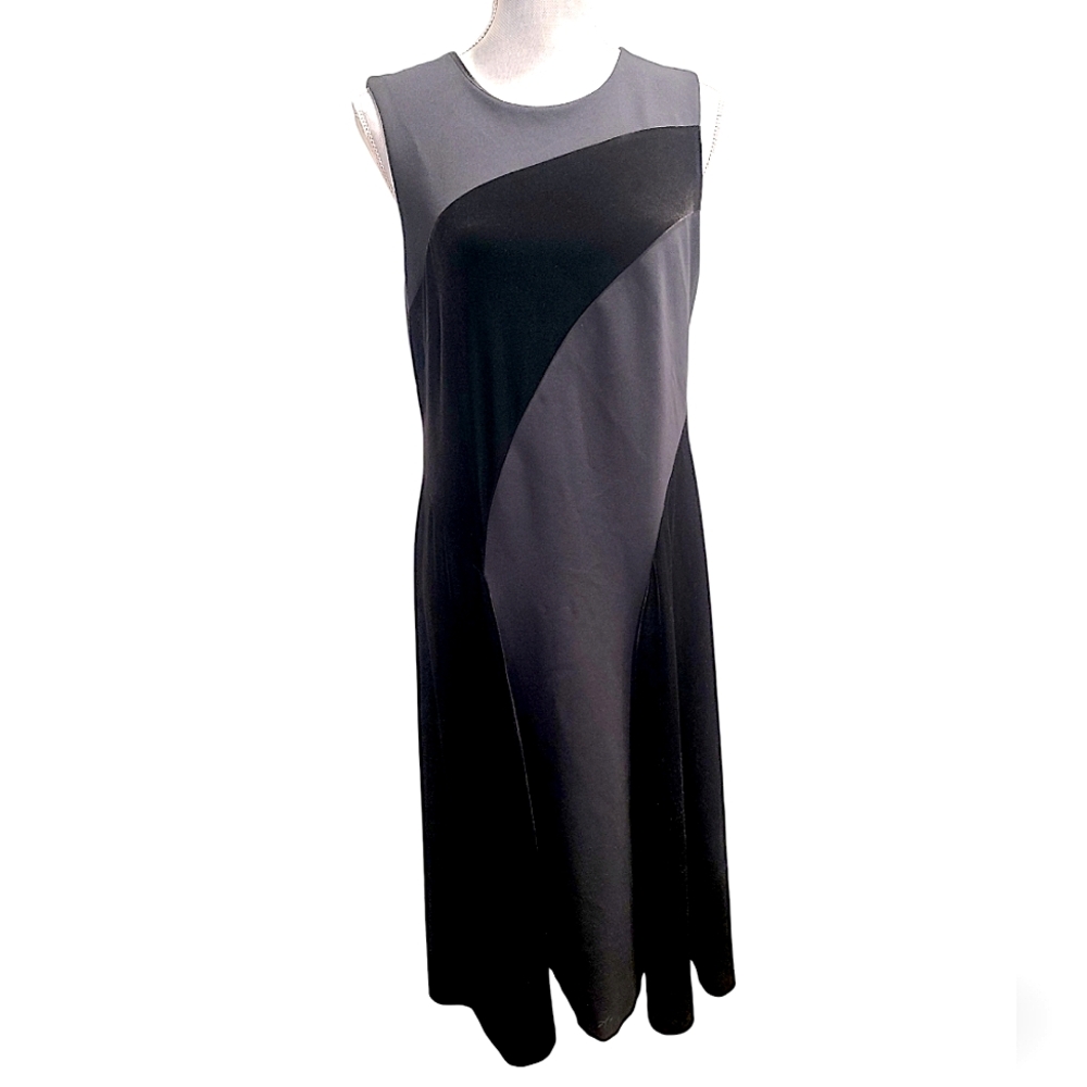 Alfani Dress Black Velvet Sleeveless Fit & Flare Womens Plus Size 14